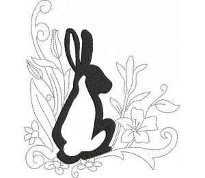 Stickdatei - Bunnies in the garden 1